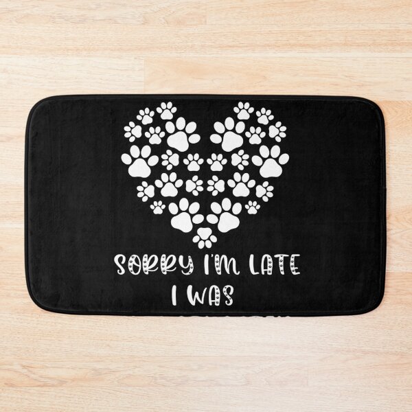 Item preview, SORRY I'M LATE I WAS DOG-STRACTED with Dog Print Heart designed and sold by Craftynistia.