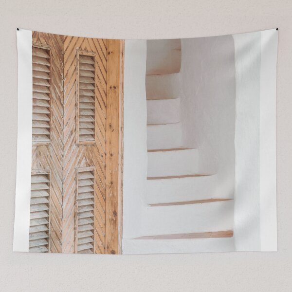 Item preview, White House stairway and ancient wooden door designed and sold by mhailittlearts.
