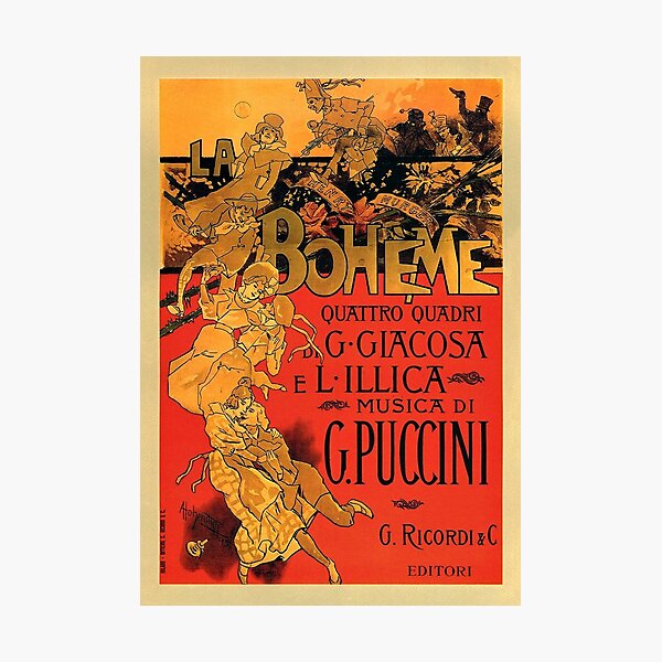 Artikel-Vorschau von  Vintages Jugendstil-La Boheme-Opernmusik-Plakat, designt und verkauft von RBEnt.