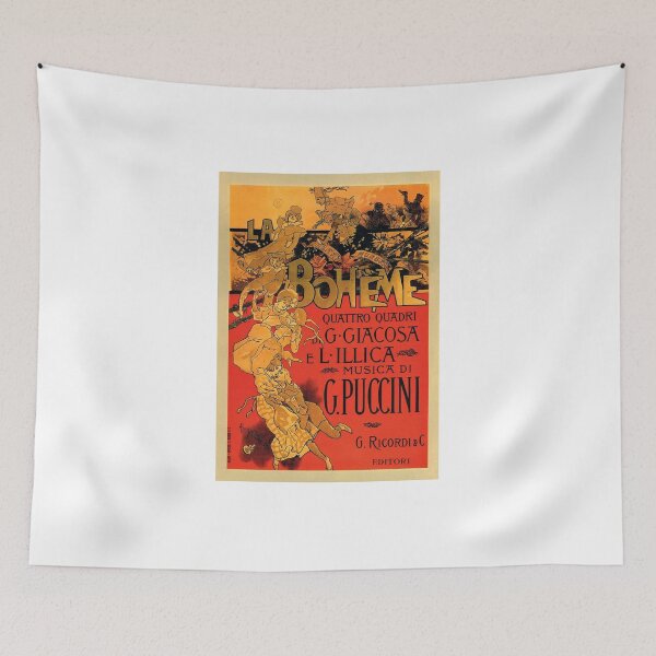Item preview,  Vintage Art Nouveau La Boheme Opera Music Poster designed and sold by RBEnt.