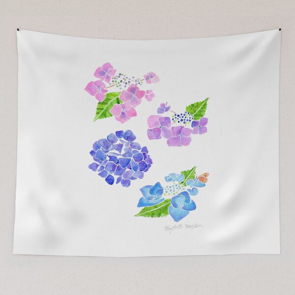 Item preview, Watercolor Hydrangeas designed and sold by Elizabeth Weglein.