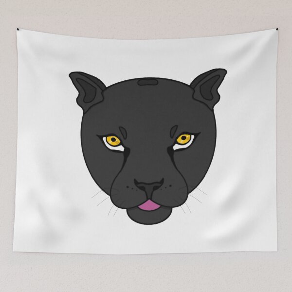 Item preview, black panther face - animal cat designed and sold by Jessi-Sketches.