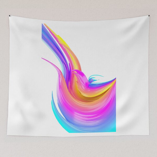 Item preview, Multicolored abstract twisted brush stroke. Bright curl, artistic spiral. designed and sold by tatkhagata.