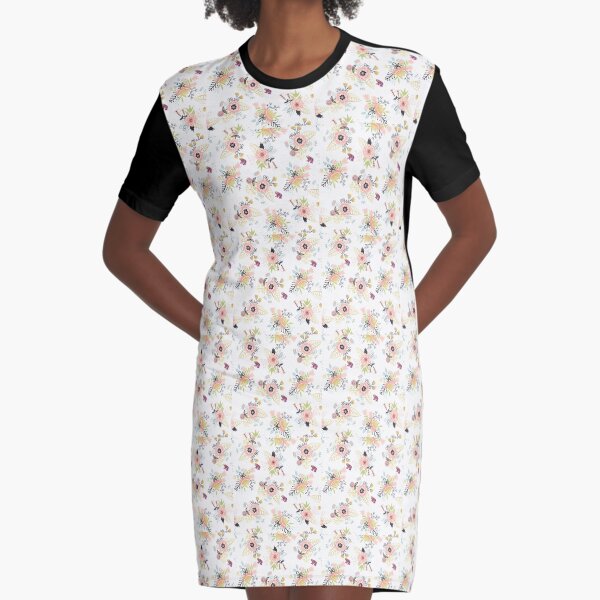 Floral Graphic T-Shirt Dress
