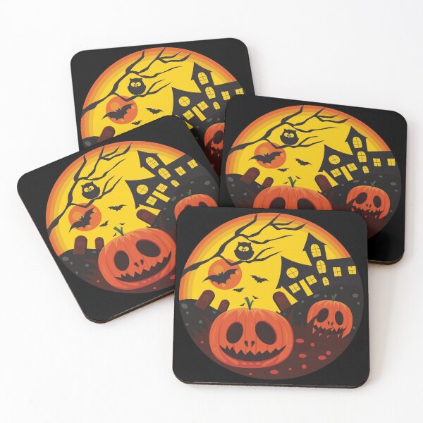 Aperçu de l'œuvre Happy Halloween Haunted Tree and Scary Pumpkin créée et vendue par EyanShop.