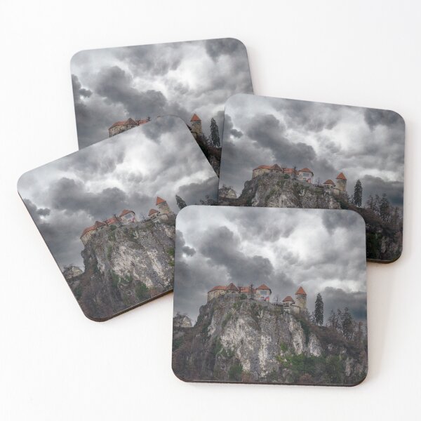 Item preview, The castle of Bled with cloudy sky designed and sold by pietrofoto.