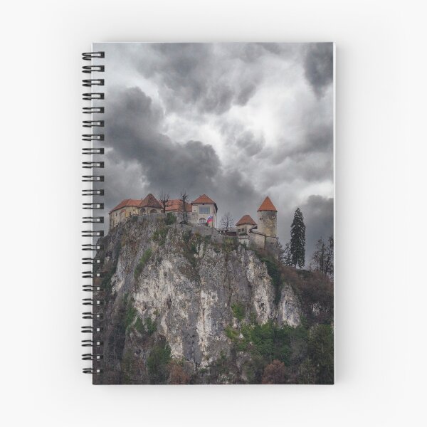 Item preview, The castle of Bled with cloudy sky designed and sold by pietrofoto.