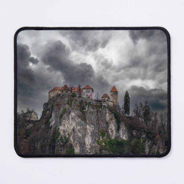 Item preview, The castle of Bled with cloudy sky designed and sold by pietrofoto.