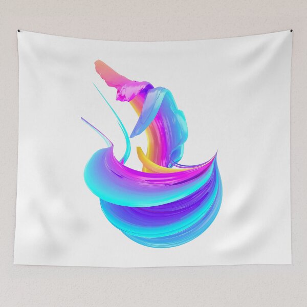 Item preview, Multicolored abstract twisted brush stroke. Bright curl, artistic spiral. designed and sold by tatkhagata.