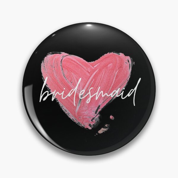 Item preview, Bridesmaid White Print with Pink Heart Logo designed and sold by AriesRising-.