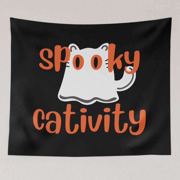 Item preview, "Spooky Cativity" Funny Halloween Cat Ghost for Cat Moms and Dads designed and sold by InkItStudio.