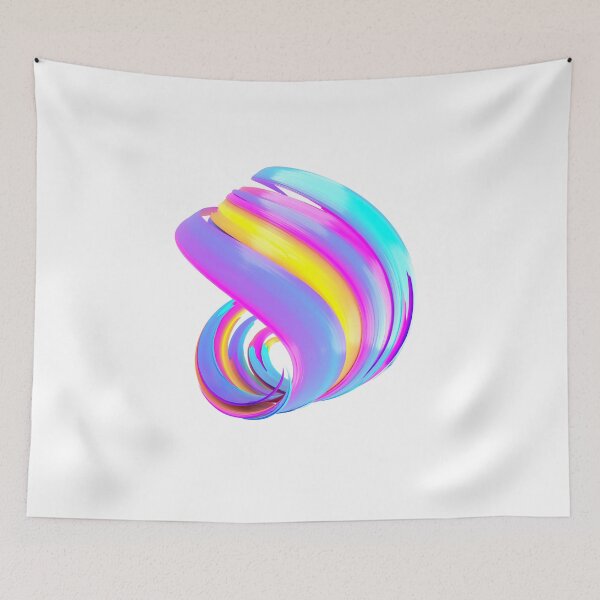 Item preview, Multicolored abstract twisted brush stroke. Bright curl, artistic spiral. designed and sold by tatkhagata.