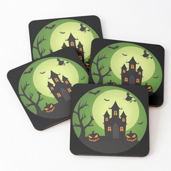 Aperçu de l'œuvre Happy Halloween Haunted Tree and Scary Pumpkin créée et vendue par EyanShop.