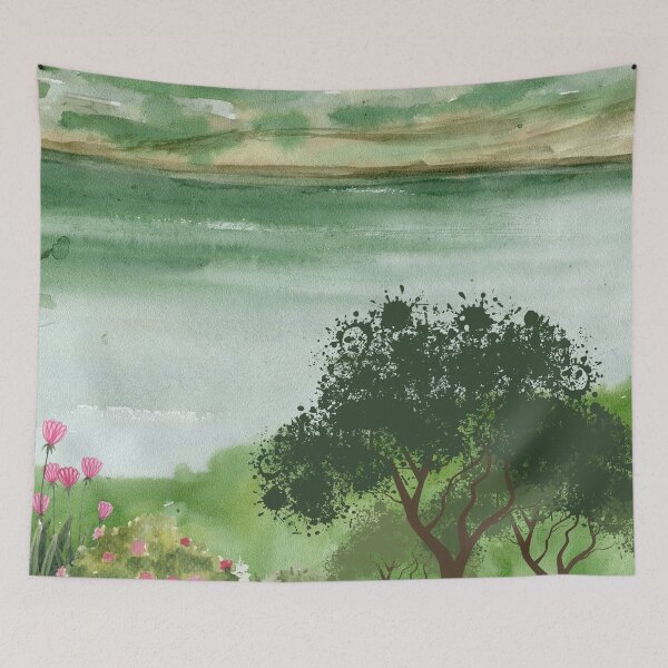 Item preview, Watercolor Lake View designed and sold by Pris25.