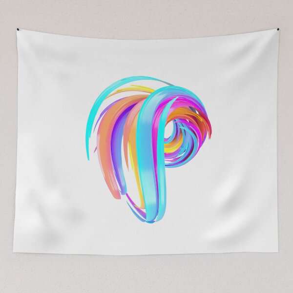 Item preview, Multicolored abstract twisted brush stroke. Bright curl, artistic spiral. designed and sold by tatkhagata.