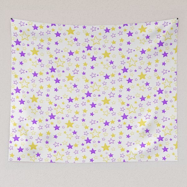 Item preview, Purple and Yellow Star Pattern designed and sold by mN-online.