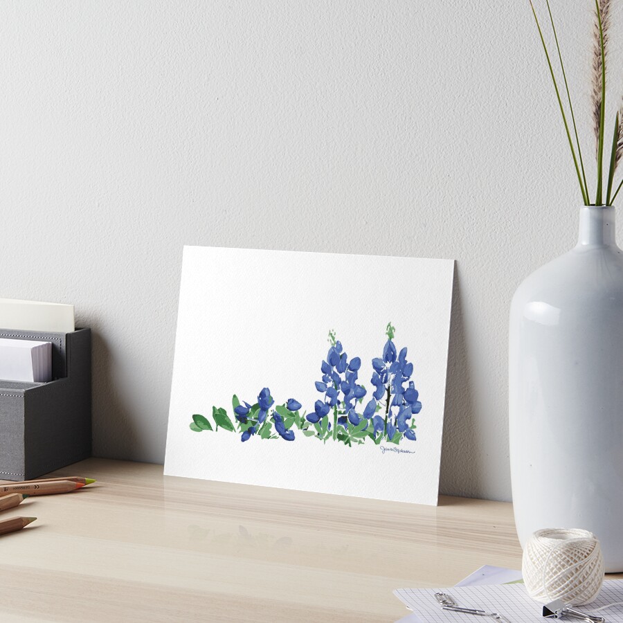 Bluebonnet Wild Flowers Art Board Print