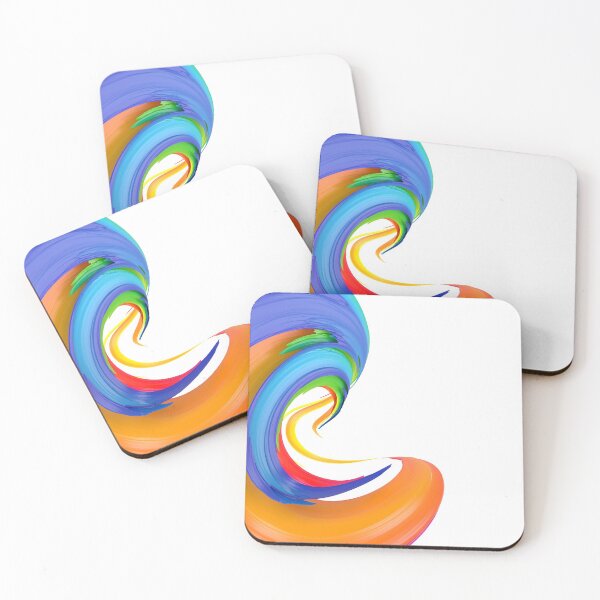 Item preview, Multicolored abstract twisted brush stroke. Bright curl, artistic spiral. designed and sold by tatkhagata.