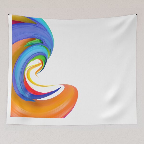 Item preview, Multicolored abstract twisted brush stroke. Bright curl, artistic spiral. designed and sold by tatkhagata.