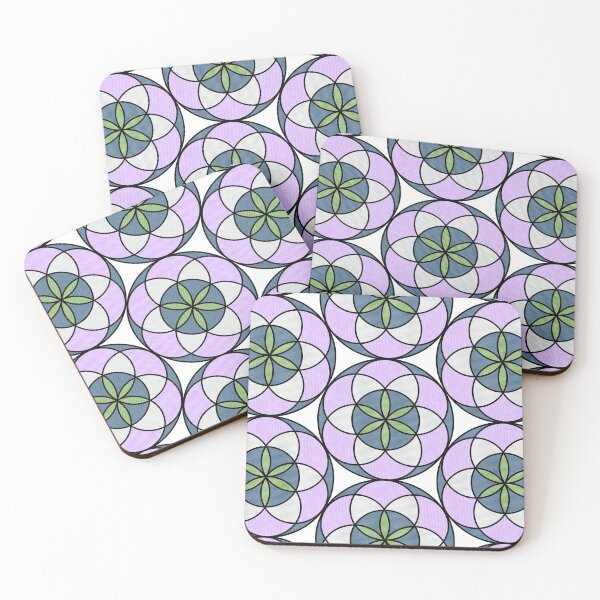 Item preview, Geometric flowers purple designed and sold by GF-Creative.