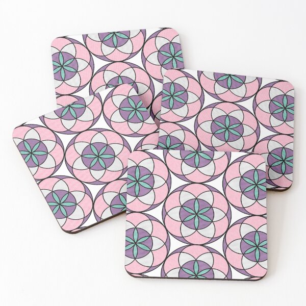 Item preview, Geometric flowers pink designed and sold by GF-Creative.