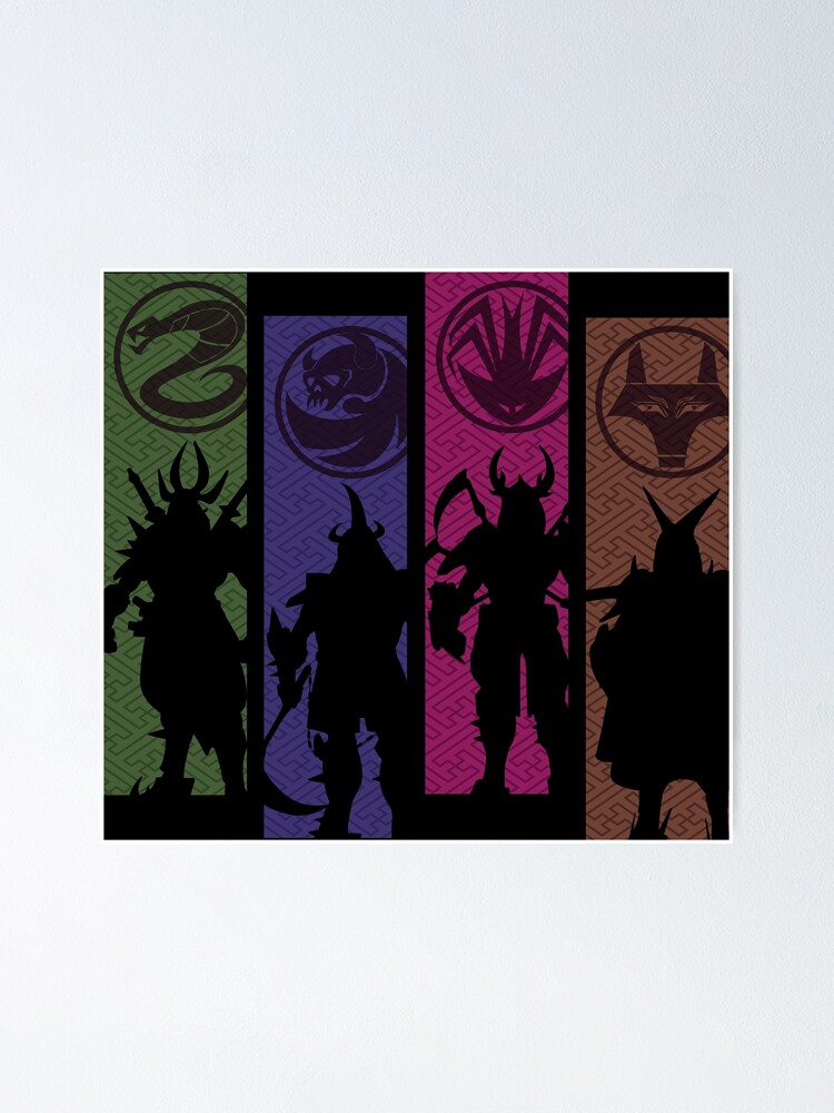 Four Dark Warlords Yoroiden Samurai Troopers / 鎧伝サムライ