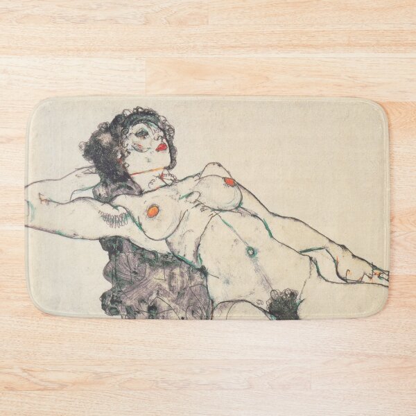 Item preview, EGON SCHIELE - Reclining Female Nude with Spread Legs 1914 designed and sold by artdesignco.