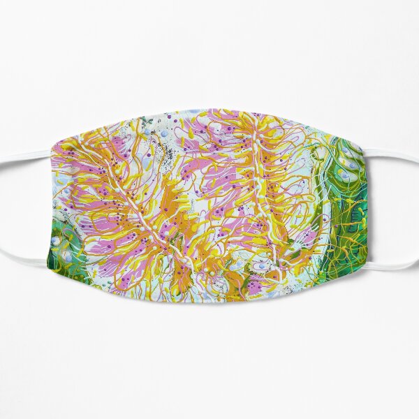 Purple Blooms Flat Mask