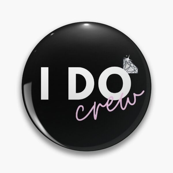 Item preview, Bridesmaid I DO CREW White & Pink Print with Diamond Logo designed and sold by AriesRising-.