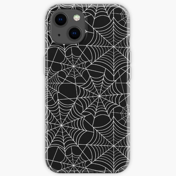 Halloween Black-White Spider Web iPhone Soft Case