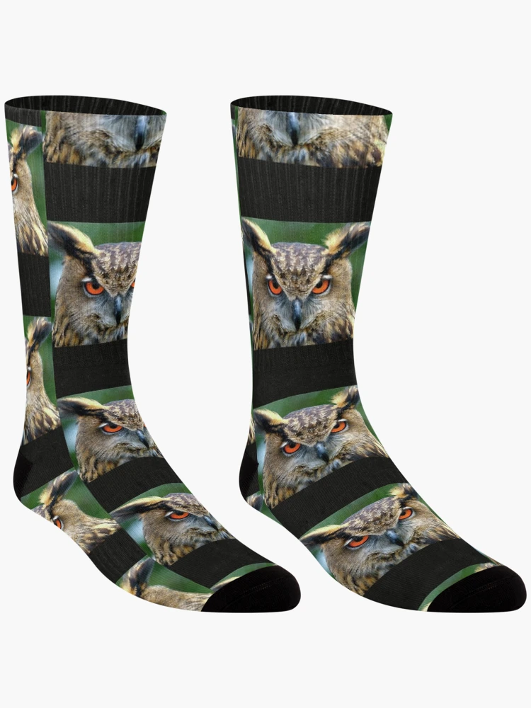 Thumbnail 3 of 5, Socks, Chasing OWL Attacking designed and sold by RagnarHouse.