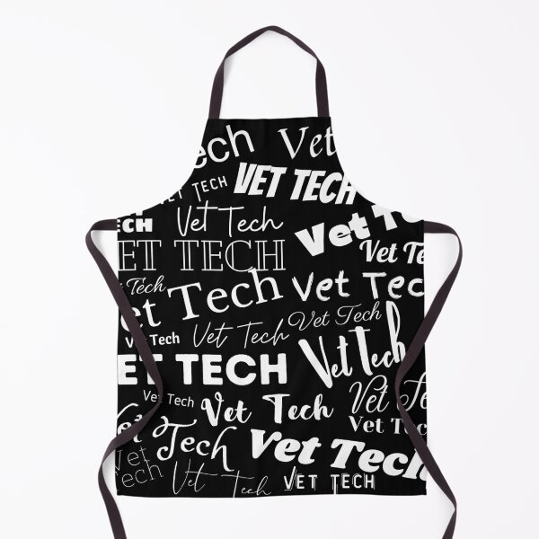 Item preview, Vet Tech typography in Black and White designed and sold by Designs24U.