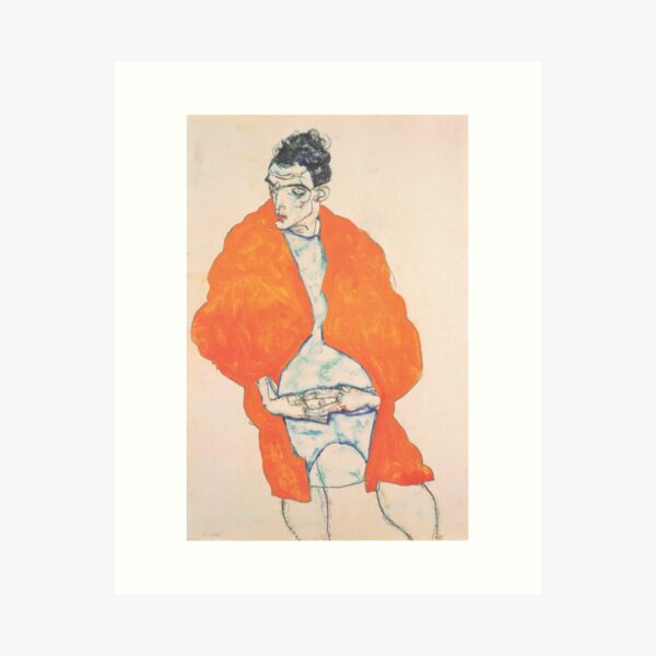 Item preview, EGON SCHIELE - Self-portrait 1914 designed and sold by artdesignco.