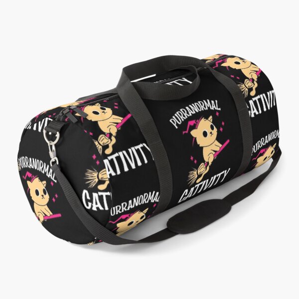 Item preview, "Purranormal Cativity" Funny Halloween Cat Riding a Broom  designed and sold by InkItStudio.