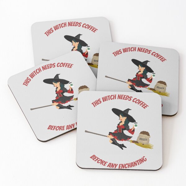 Item preview, This witch needs coffee before any enchanting designed and sold by Dreamingnewfie.