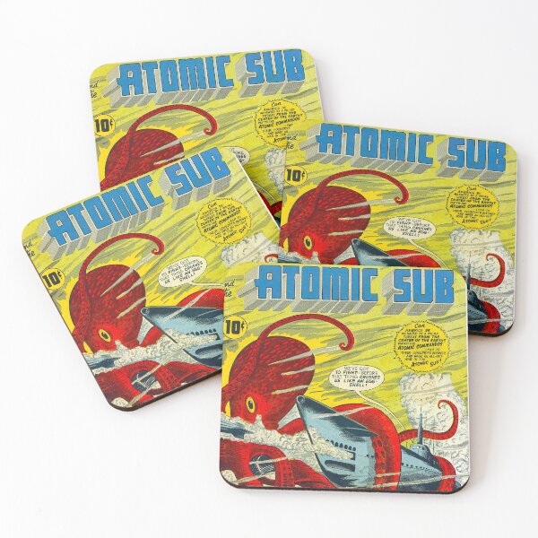 Item preview, Atomic Sub vintage comic book, Octopus, Submarine, Torpedo, Missile, Ocean, Underwater Creature designed and sold by Nostrathomas66.