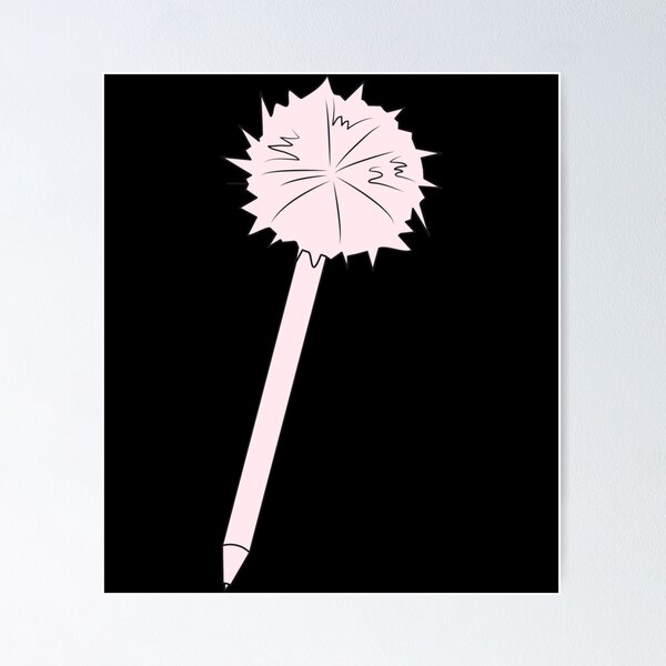Item preview, Clueless Fluffy Pink Pen Sticker designed and sold by lattpag.
