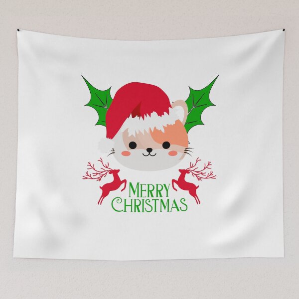 Item preview, funny merry christmas cat for kids  designed and sold by myt-shirt.
