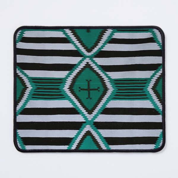 Item preview, Navajo blanket, southwestern,turquise and black, teal and black, tom keys designed and sold by Nostrathomas66.