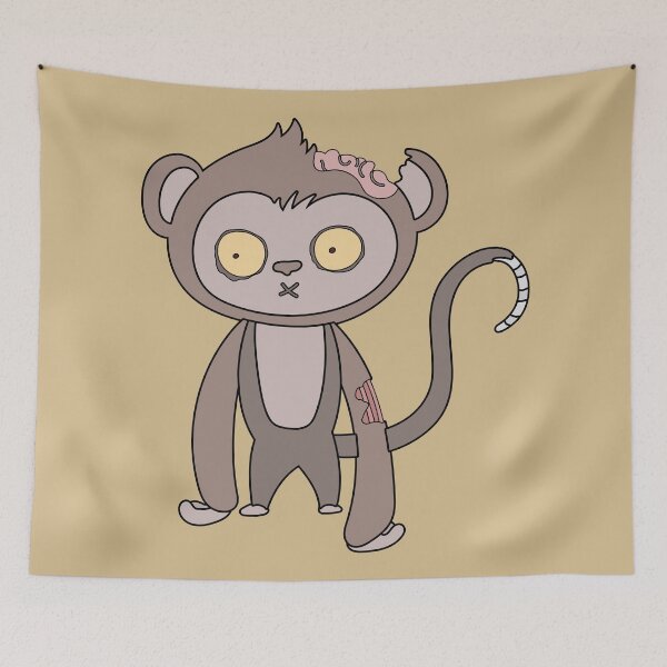 Item preview, Cute Zombie Monkey // Funny Halloween Animals designed and sold by SLAG-Creative.