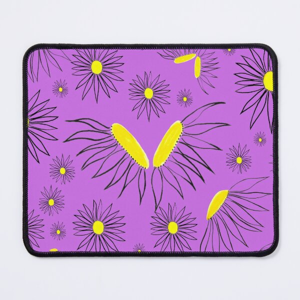 Item preview, Whimsical Hand Drawn Daisy Coneflower Floral Pattern designed and sold by H3designs.