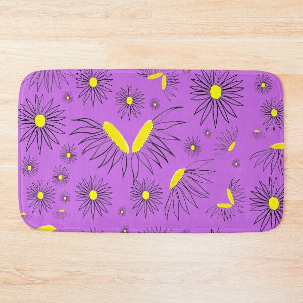 Item preview, Whimsical Hand Drawn Daisy Coneflower Floral Pattern designed and sold by H3designs.