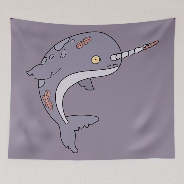 Artikelvorschau, Cute Zombie Narwal // Funny Halloween Animals entworfen und verkauft von SLAG-Creative.