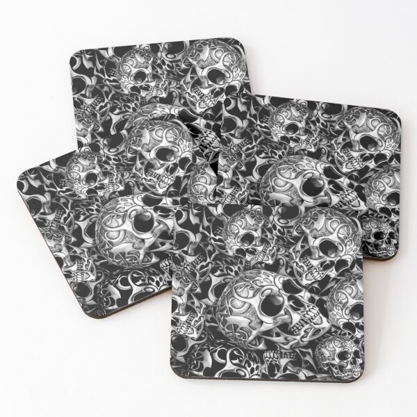 Item preview, Etched Skulls designed and sold by WinkyDoodle.