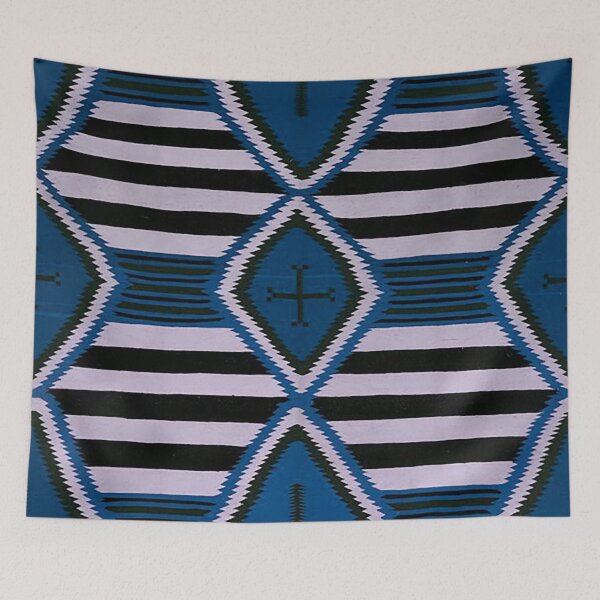 Item preview,  Navajo blanket, southwestern,blue and black, ,   tom keys designed and sold by Nostrathomas66.