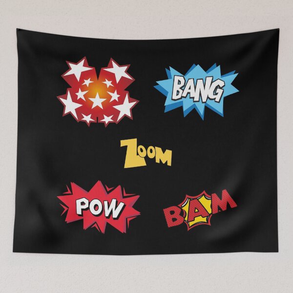 Item preview, Superhero Comic Book Bang Pow Zoom Bam Bubbles Sticker Pack designed and sold by orionlodubyal.