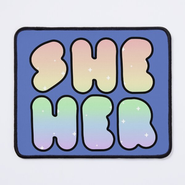 Item preview, SHE/HER: Rainbow Starry Pronoun Design designed and sold by SimplyPride.