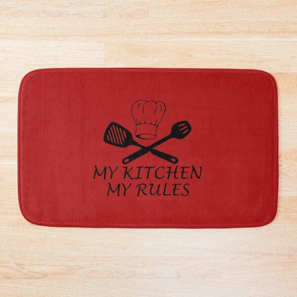 Item preview, My Kitchen My Rules Funny Kitchen Quote designed and sold by DesignHouse07.