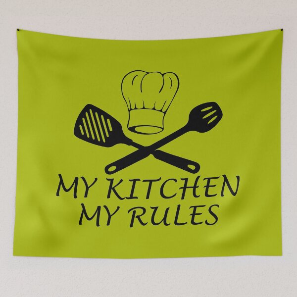 Item preview, My Kitchen My Rules Funny Kitchen Quote designed and sold by DesignHouse07.