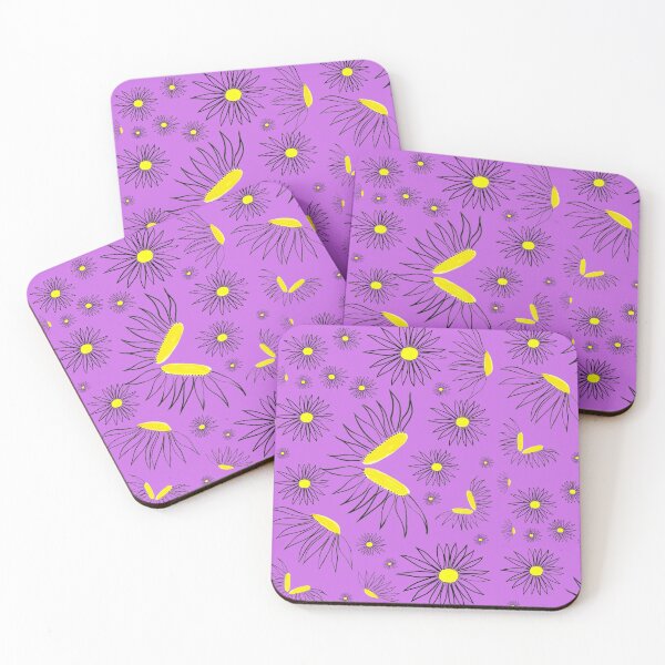 Item preview, Whimsical Hand Drawn Daisy Coneflower Floral Pattern designed and sold by H3designs.